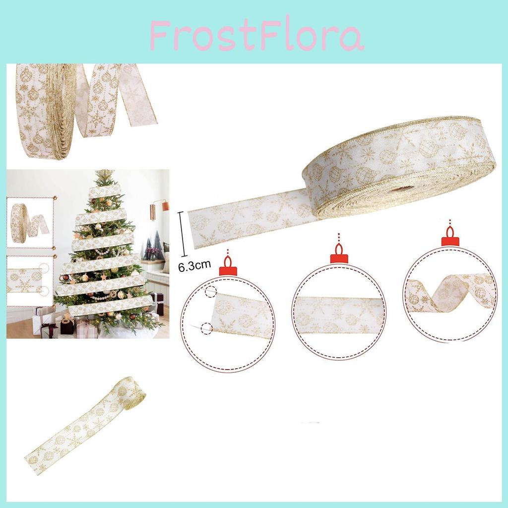 Elegant European Style Christmas Tree Decoration Glitter Ribbon 10 Meters Of Festive Satin Ribbon