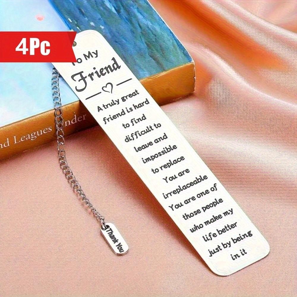2/4 Bookmark Teacher Gifts, Carved Metal Bookmark Friends Holiday Gifts!