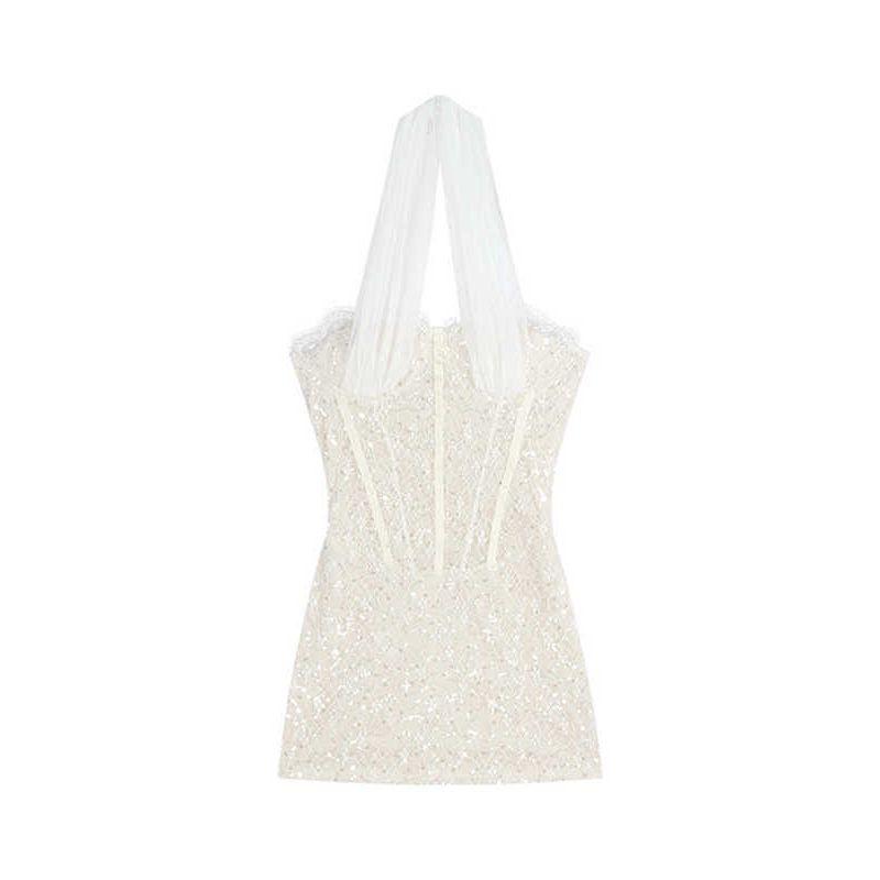 Socialite Style Halter-neck Spaghetti Strap Dress for Women, New Autumn Fitted Slimming Layered Sexy Girl Pencil Skirt
