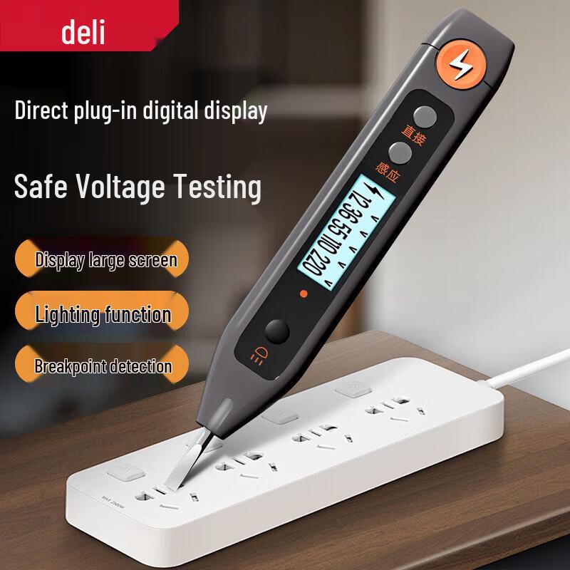 Deli Digital Voltage Tester Pen