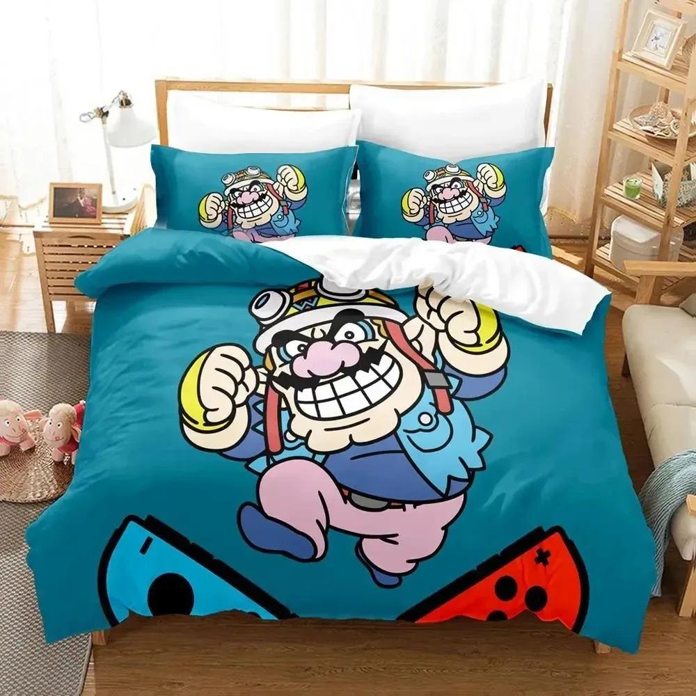 Cartoon Wario Ware Get It Together Bedding Set Duvet Cover Bed Set Quilt Cover Pillowcase Comforter King Queen Size Boys Adult