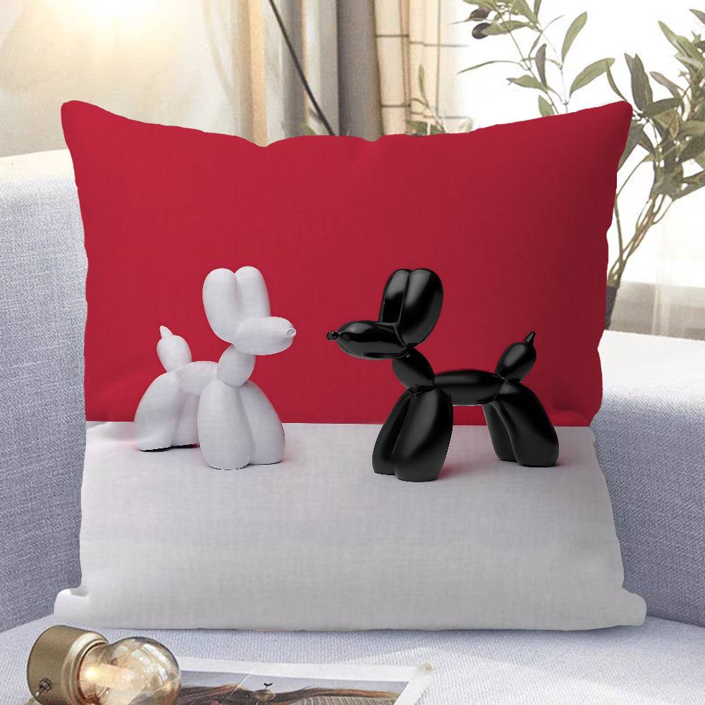 

Cartoon Balloon Dog Cushion Cover Decorative Pillow Sofa Home Decor Case Pillow Cases 16x16Inch