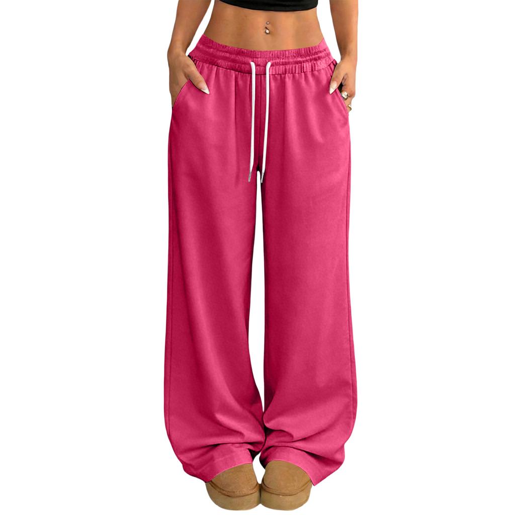 Damen Lässige und Modische Elastische Taille Weite Hose