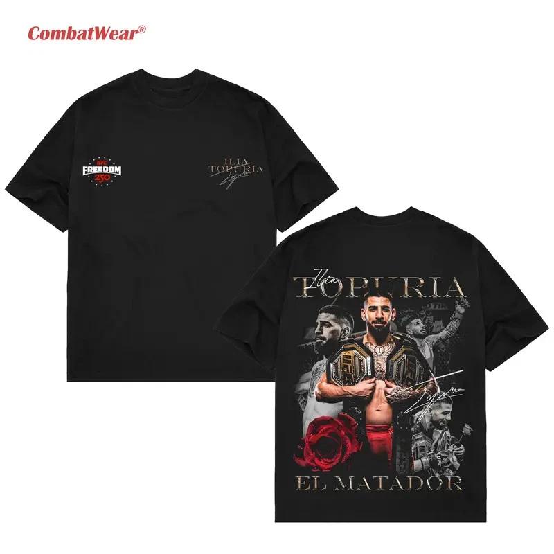 COMBATWEAR UFC FIGHTERS Ilia Topuria , Graphic Boxing T-Shirt XL