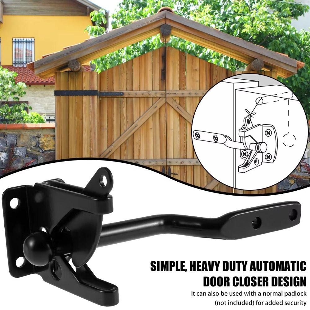 with Bolt Auto Gate Latch Multi-function Fence Hinge Latch  for Pasture Garden Fence Farm Gate