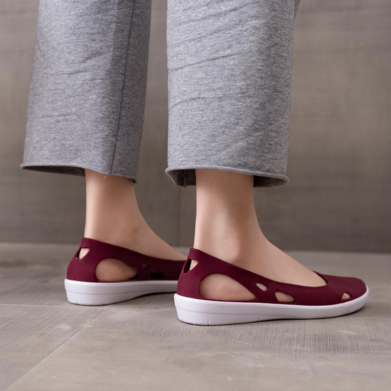 TUINANLE Damesandaler Tå lukket plattform Jelly Shoes Sommer Slip on Casual Dame Beach Sandal