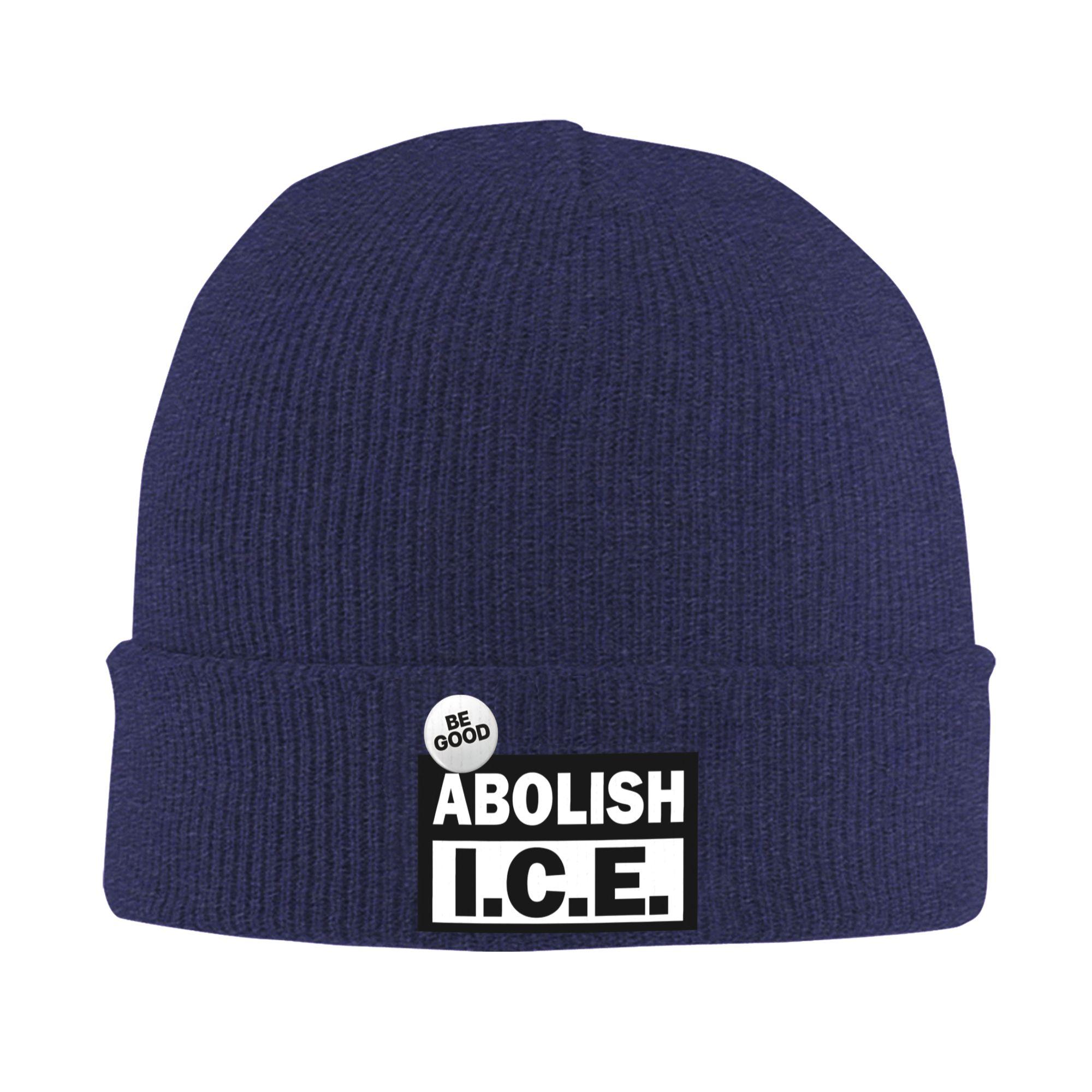 

Abolish ICE Beanie Hats Bonnet Hats Adult Unisex Casual Hippie Knitting Hat Spring Design Head Wrap Caps One Size