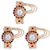 Ladies Fashion Alloy Quartz Watch With Rhinestone Embellishments For Elegant Women