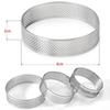 2pc Rund Torte Ring Französisch Dessert Edelstahl Perforation Obst Pie Quiche Kuchen Mousse Form Küche Backform