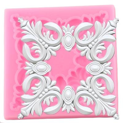 Stampo in silicone a rilievo barocco Stampi per cioccolato Gumpaste Stampi per fondente Strumenti per decorare torte