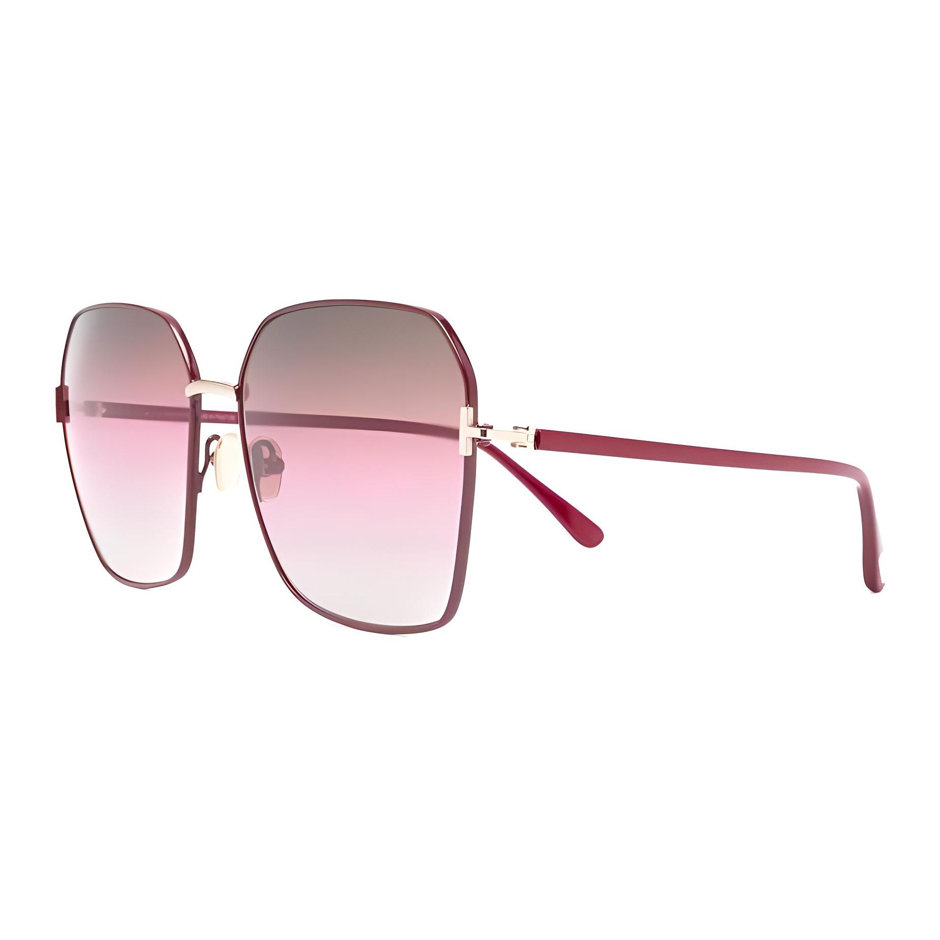 

Tom Ford Letter Logo Acetate Irregular Shape Sunglasses Women sunglasses Red FT083969F Basic Packaging-Eyeglass Case+Box