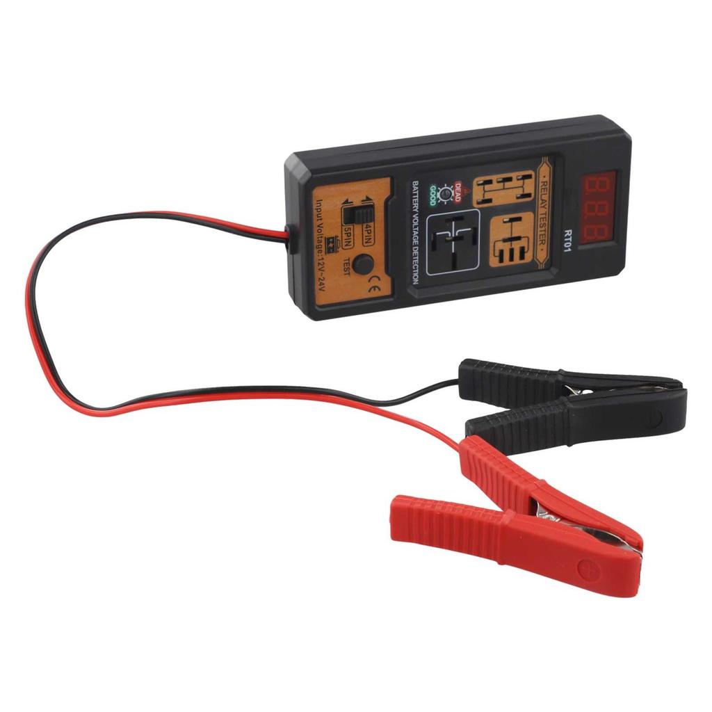Tester per Relè Auto Display Digitale 12V 24V Analizzatore di Relè Tester per Batteria