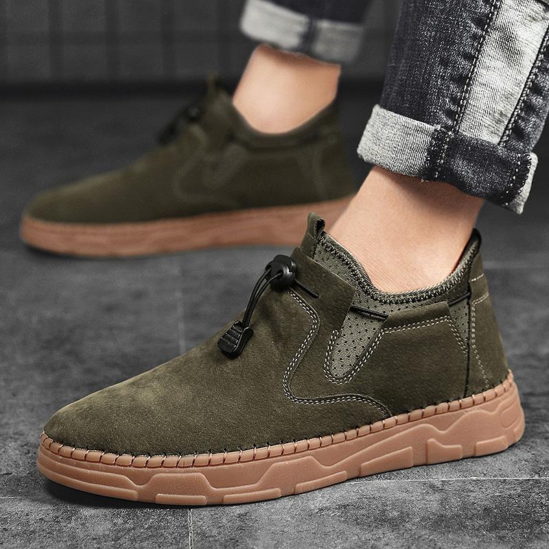 The Four Seasons Fashion Men's Boots Breathable Leather for Casual Work Footwear Classics Retro Style Anti-slip Wearable Boots