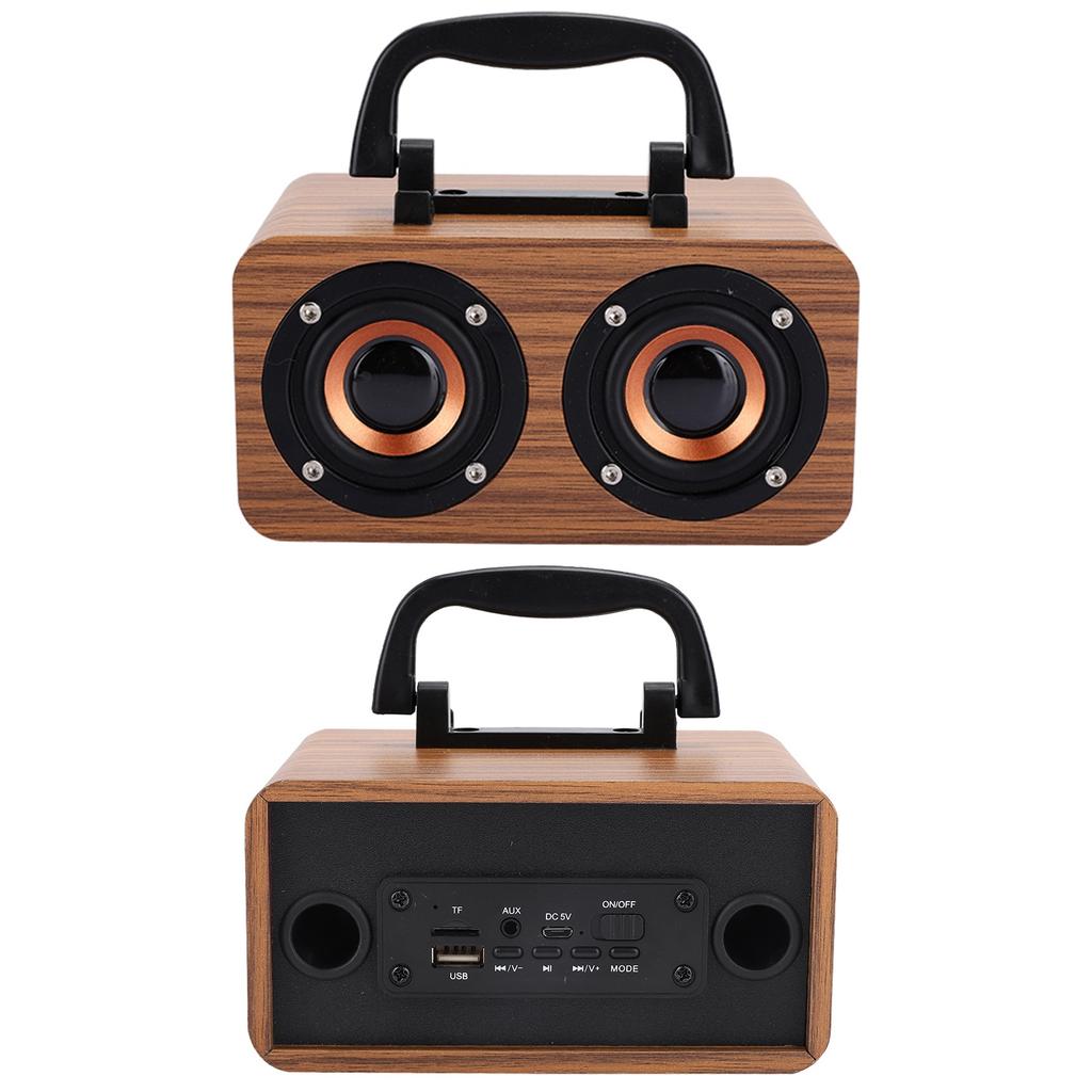 Retro Wooden Wireless   Speaker Portable Music Player for Mobile Phone PC