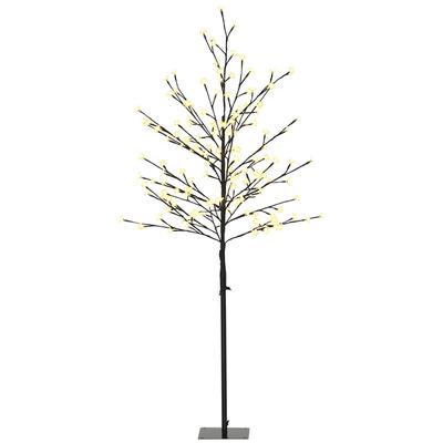 Cherry Tree Light with 150 LED Lights Decorative Cherry Blossom Lamp for Indoors 17x17x150 Cm Black
