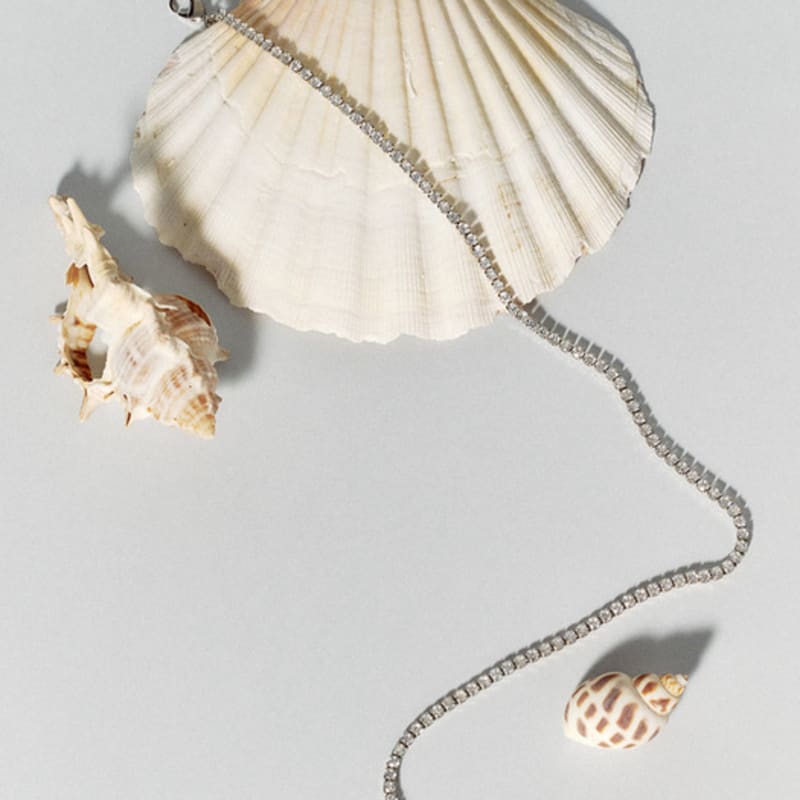 JUDY AND PAUL Terra Simple Square Tennis Necklace