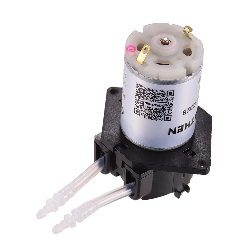 Painter Black Grothen Dc 24V Dosing Pump Peristaltic Pump Mini Water Liquid Pump Peristaltic Tube Head Self Priming Function For