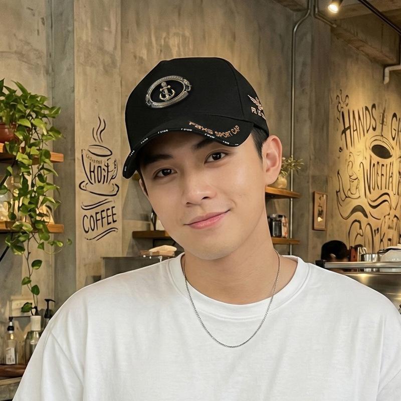 Spring Autumn Men's Baseball Cap Metal Anchor Embroidered Sunshade Cap Men's Outdoor Cap