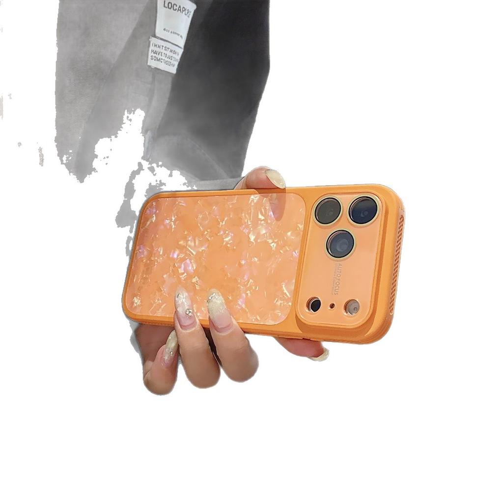 Large Shell Texture Full Coverage Phone Case for Apple Pro Max - Drop-Proof and High-End Feel Protective Case