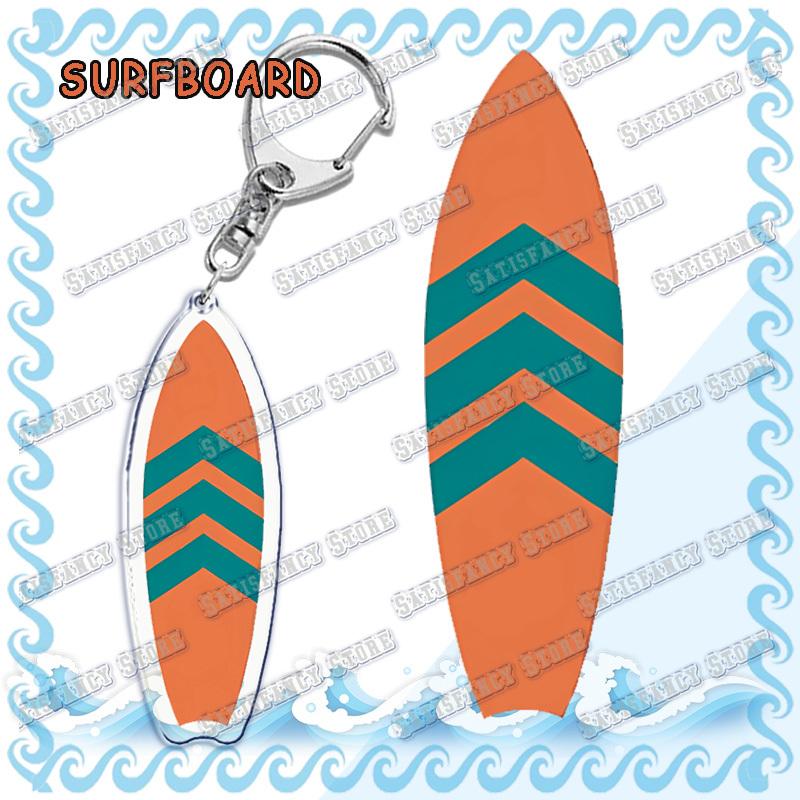 Waves Surfing Surfboard Keychains for Accessories Bag Bicycle Pendant Keyring Jewelry Fans Creative Beach Travel Gift Chaveiro