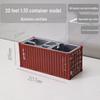 20ft Container Model Pen Holder & Business Card Box with Customizable Patterns/Text - Plastic Ornament