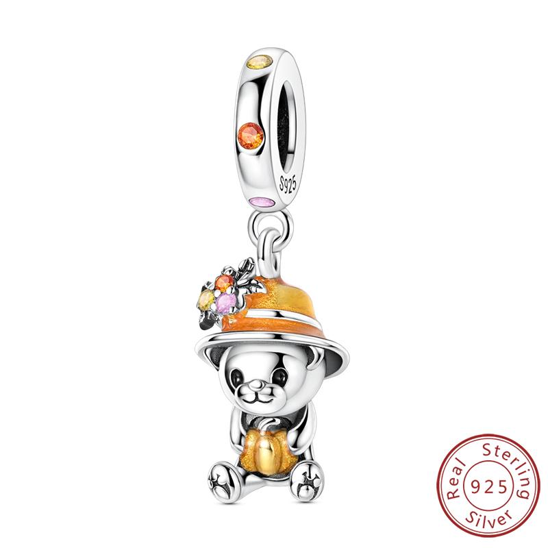 Original Copper Charms Beads Pendants Maple Leaf Squirrel Butterfly Cat Beads Fit Bracelets Women Jewelry Accessory