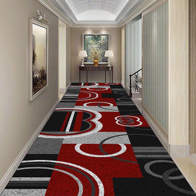 Tappeto Runner Geometrico Stile Nordico per Corridoio Antiscivolo Facile da Pulire Tappetino per Ingresso Tappeti per Ingresso Domestico Tappeto Personalizzato per Scale