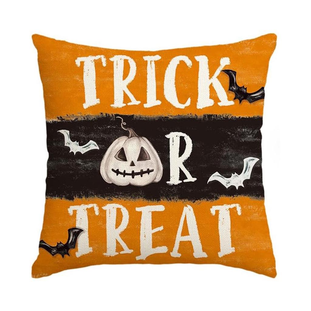 1 Stück Halloween Kissenbezug Kürbis Geist Muster Kissenbezug Geeignet für Wohnzimmer Schlafzimmer Halloween Party Dekoration Geschenke