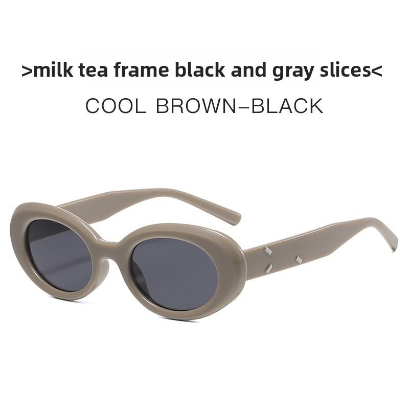 Gm Classic Oval Frame Sunglasses With Pc Lenses For Stylish Sun Protection GrayFrameGrayLens