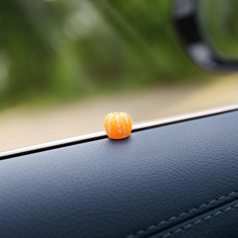 Orange Mini Car Ornaments for Rearview Mirror & Center Console Decor