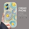 Roztomilý kreslený vzor s krémovou texturou Pouzdro s vlnitým okrajem, měkký silikonový kryt, pouzdro na telefon OPPO Reno Realme