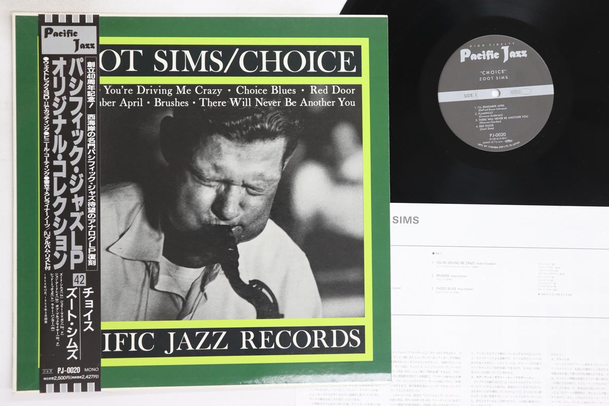 

LP Record ZOOT SIMS - Choice PJ0020 PACIFIC JAZZ 1992 Japan Obi Jazz Used