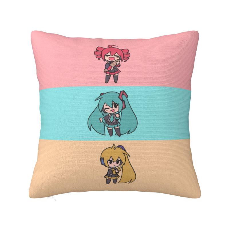 Custom Hatsunes Miku Anime Nordic Throw Pillow Covers Cartoon Manga Chair Cushion