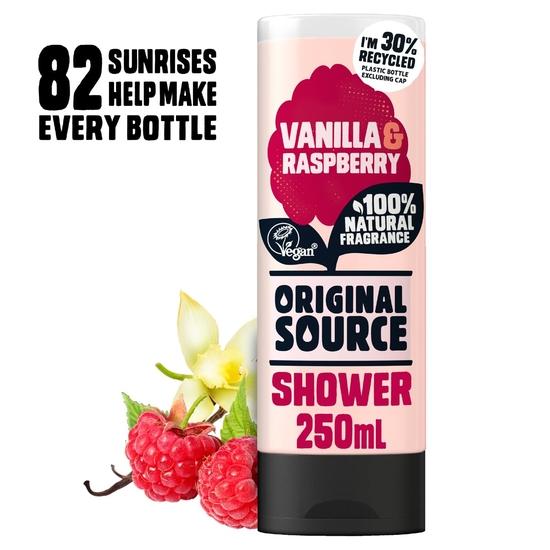 Original Source Vanilla Milk and Raspberry Shower Gel, 250ml