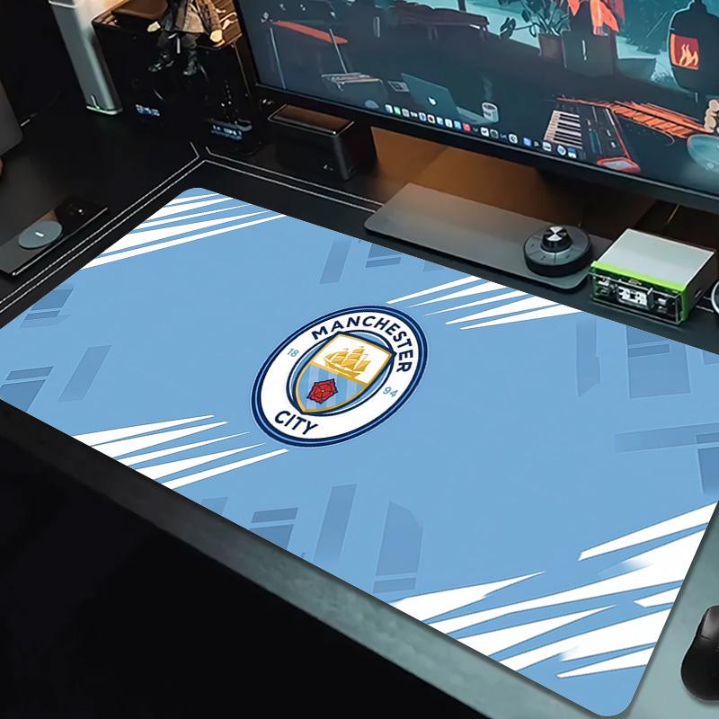 Manchester City F.C Large Size Mouse Pad Large Gaming Table Cushion Non-slip Laptop Tablet Big Mousepad XXL Mat Mini PC Playmat With Lock edge