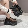 Fashion 10CM Autumn Women Chunky Nop-slip Sneakers Loafers High Heels Platform 2025 New Spring Hook-loop Casual Shoes Flats Woman