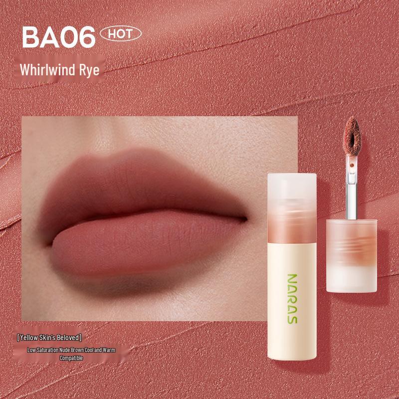 NARAS Bagel Lip Mud: Velvet Matte Lip Glaze for Students - Whitening Pure Desire, Niche Brand