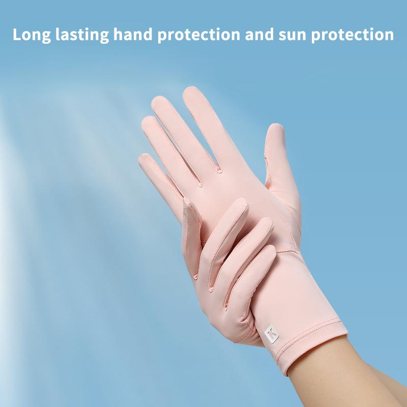 Thin Uv Protection Gloves Elastic Ice Silk Uv Protection Gloves Touch Screen Non-Slip Uv Protection Gloves Summer Raincoat