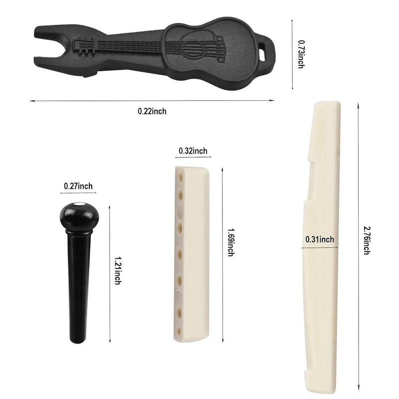 Bridge Saddle And Nut For Guitar Bridge Pins For Acoustic Guitar Stringed Instrument Replacement Parts For Men Women Girls Youth