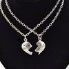 2 st Mode bästa vänner älskar hjärtat hänge par kedja halsband smycken present
