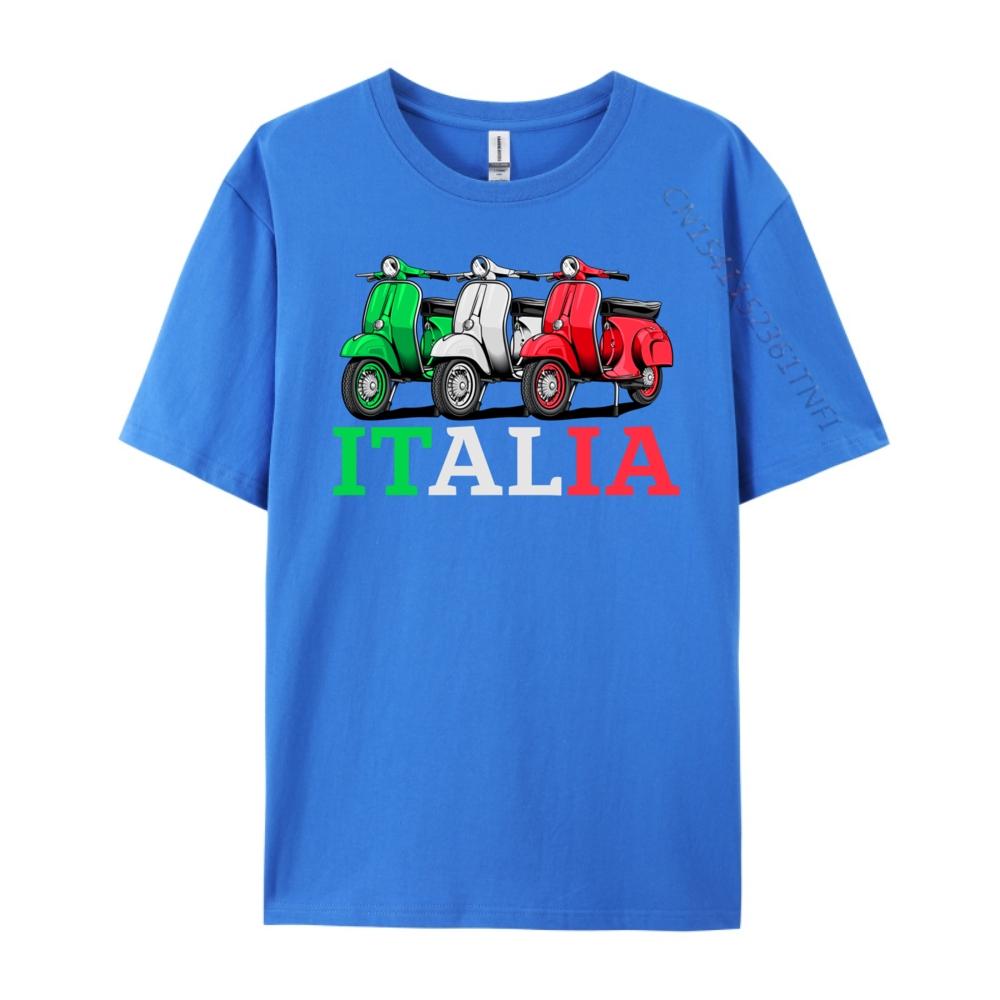 Italia Scooter Moped Motorcycle Biker Cream T Shirt Mens Gifts Graphic Tees Streetwear Tshirt Leisure
