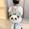 Winter Panda Doll Backpack Cute Wear-resistant Small Backpack Boys and Girls Light Backpack Kindergarten Bag