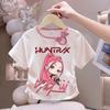 Children's Fairy Tale Witch Girls Group Bowtie Fashion Top - Summer Girls' Pure Cotton Short-Sleeved T-shirt