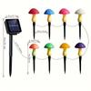 Solar Garden Light, New Solar Mushroom Light with 8 Cracked Mushrooms, Outdoor Landscape Lighting, Colorful Garden Decorative Light