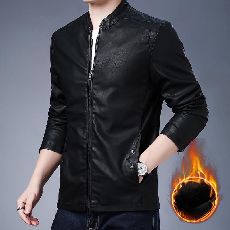 

Кожаная куртка мужская куртка корейская версия модная тонкая красивая искусственная кожа локомотивная одежда модный бренд универсальный мужской хулиган красивый досуг 6XL