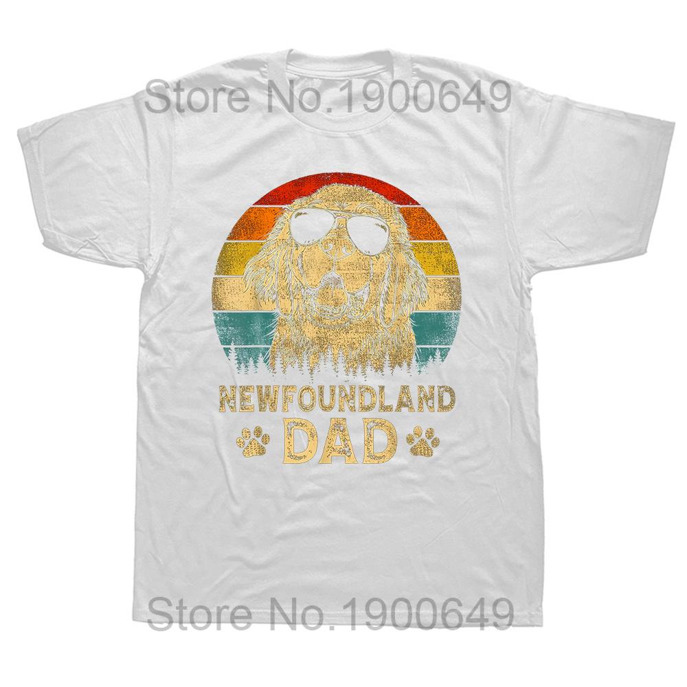 Summer Style Newfoundland Dog Dad TShirt Men Cotton Streetwear Short Sleeve Round Neck Hip Hop T Shirt Tshirt Camiseta