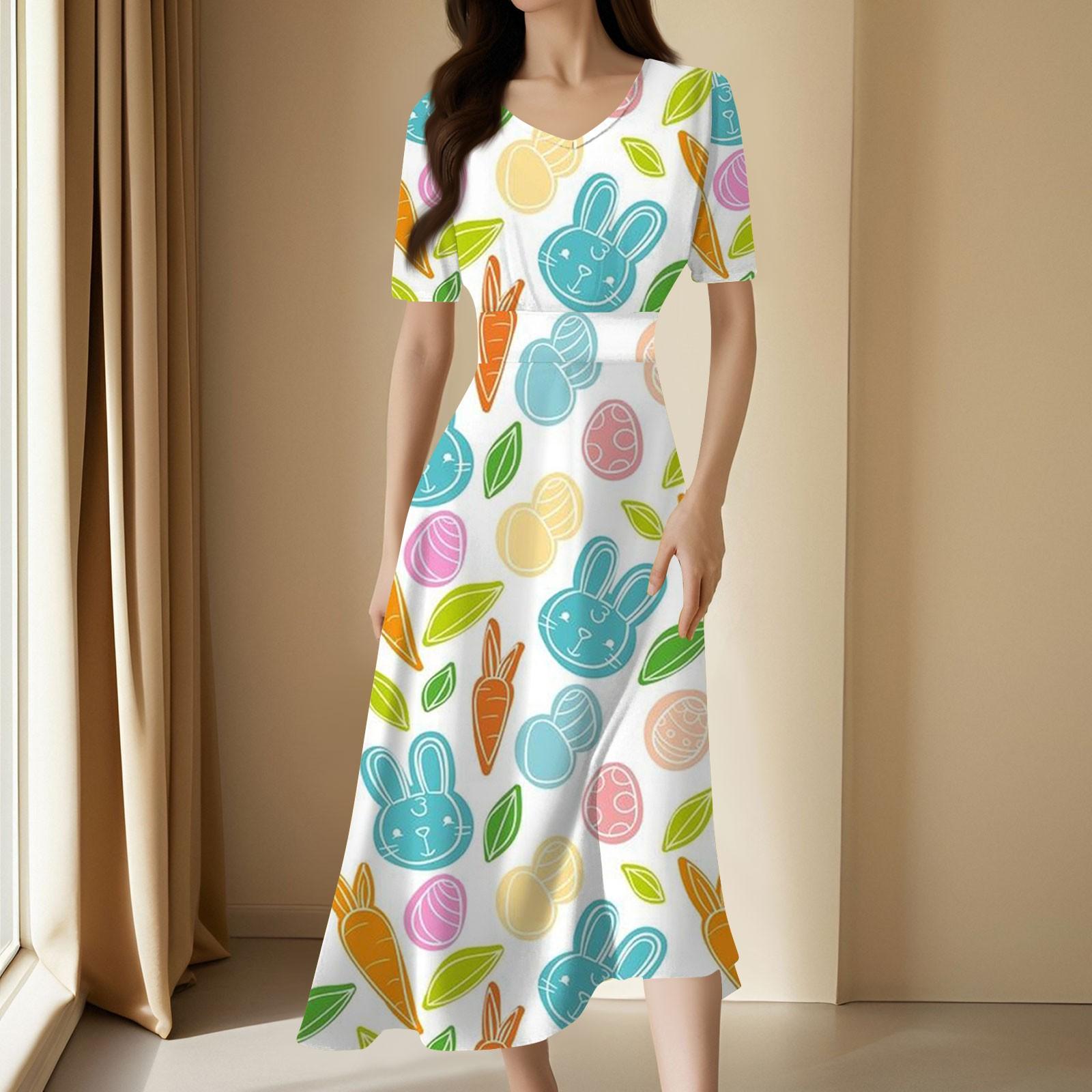 

Женское повседневное модное длинное свободное платье с v-образным вырезом и коротким рукавом на талии XL жёлтый