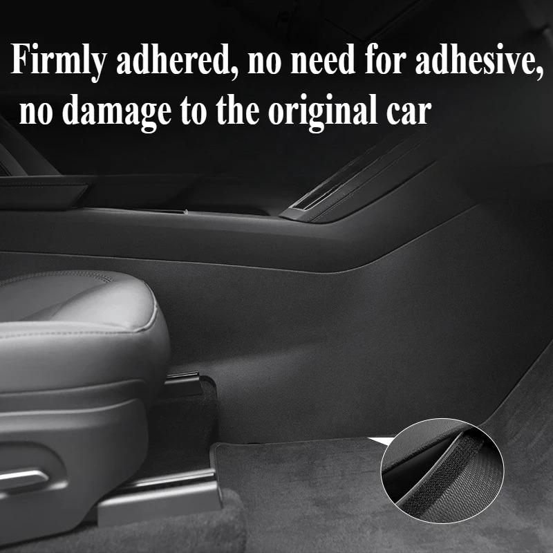 For Tesla Model Y Juniper/Lunch 2025 TPE Central Control Side Anti Kick Pad Black Side Protective Pad Car Modification Accessory