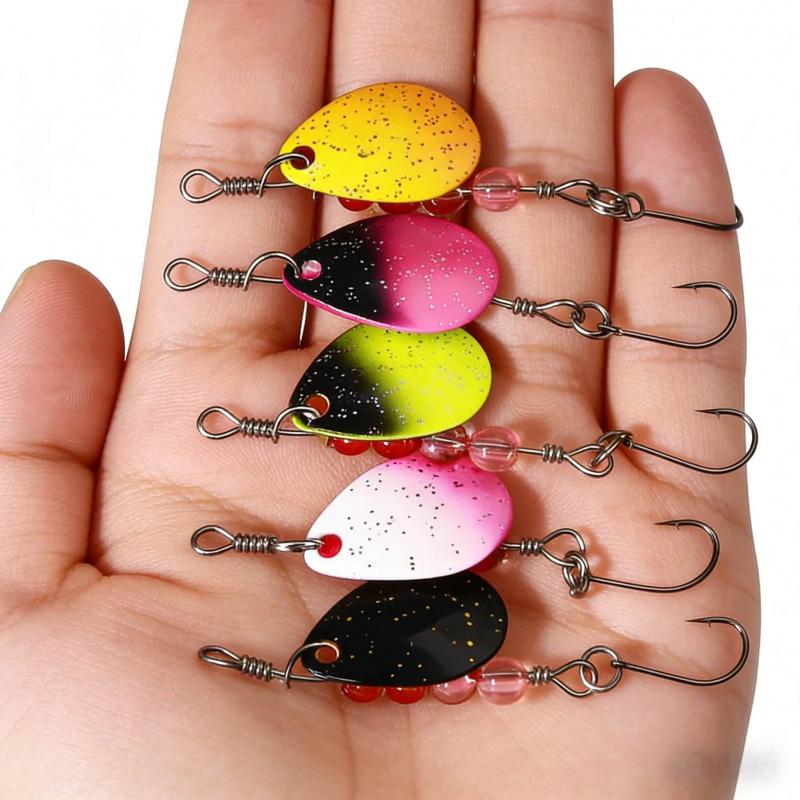 Bionic Rotating Sequin Lure6cm2.2gSingle-hook melon seed spoon lure, fishing bait, fishing gear, universal tool for freshwater a