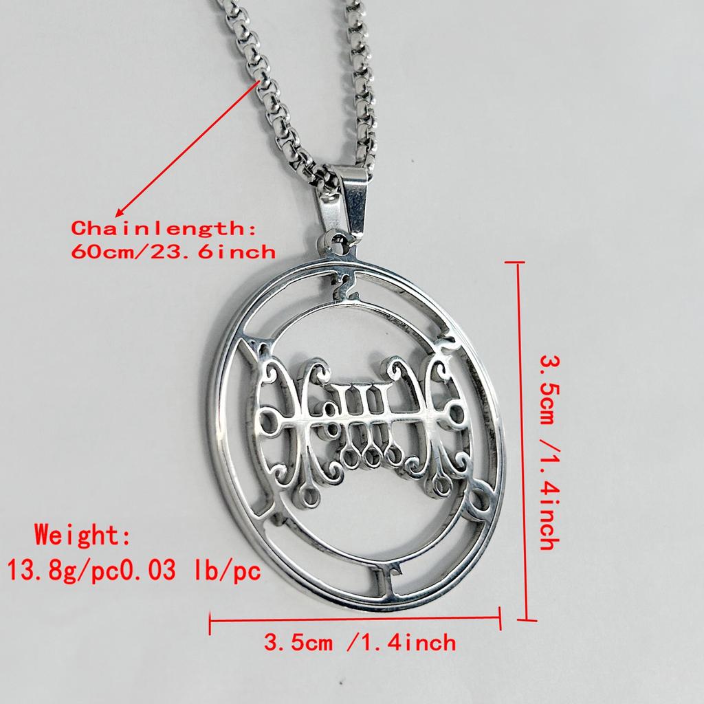 A Stainless Steel Grand Duke Salos Seal Pendant Fashion Pendant Necklace Accessories Creative Gift,
